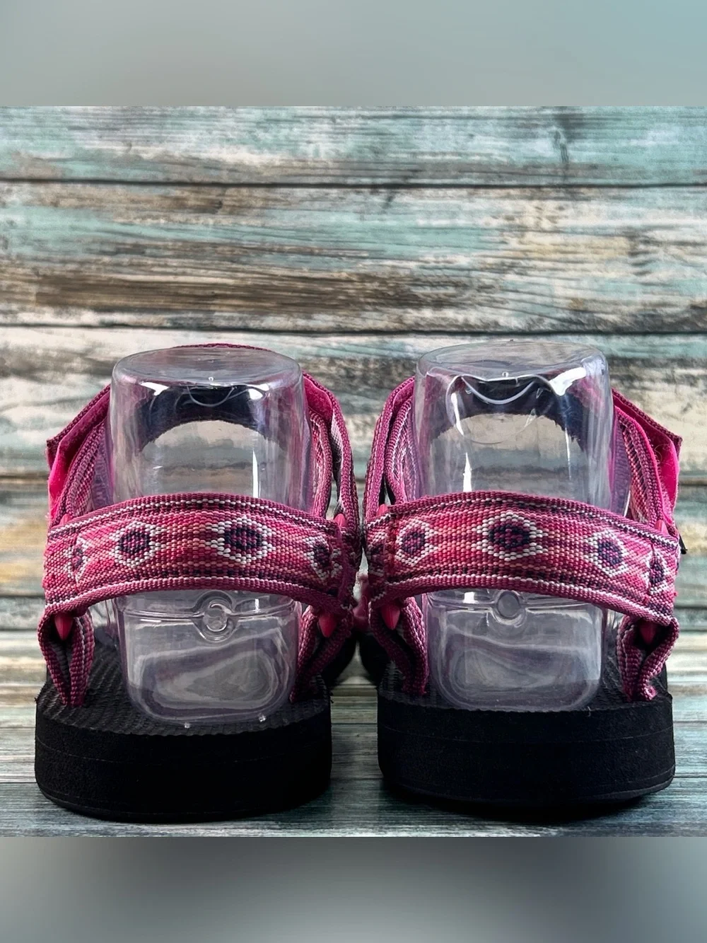 Teva Original Universal Strappy Sandals Womens 7 Pink Nylon Adjustable Straps